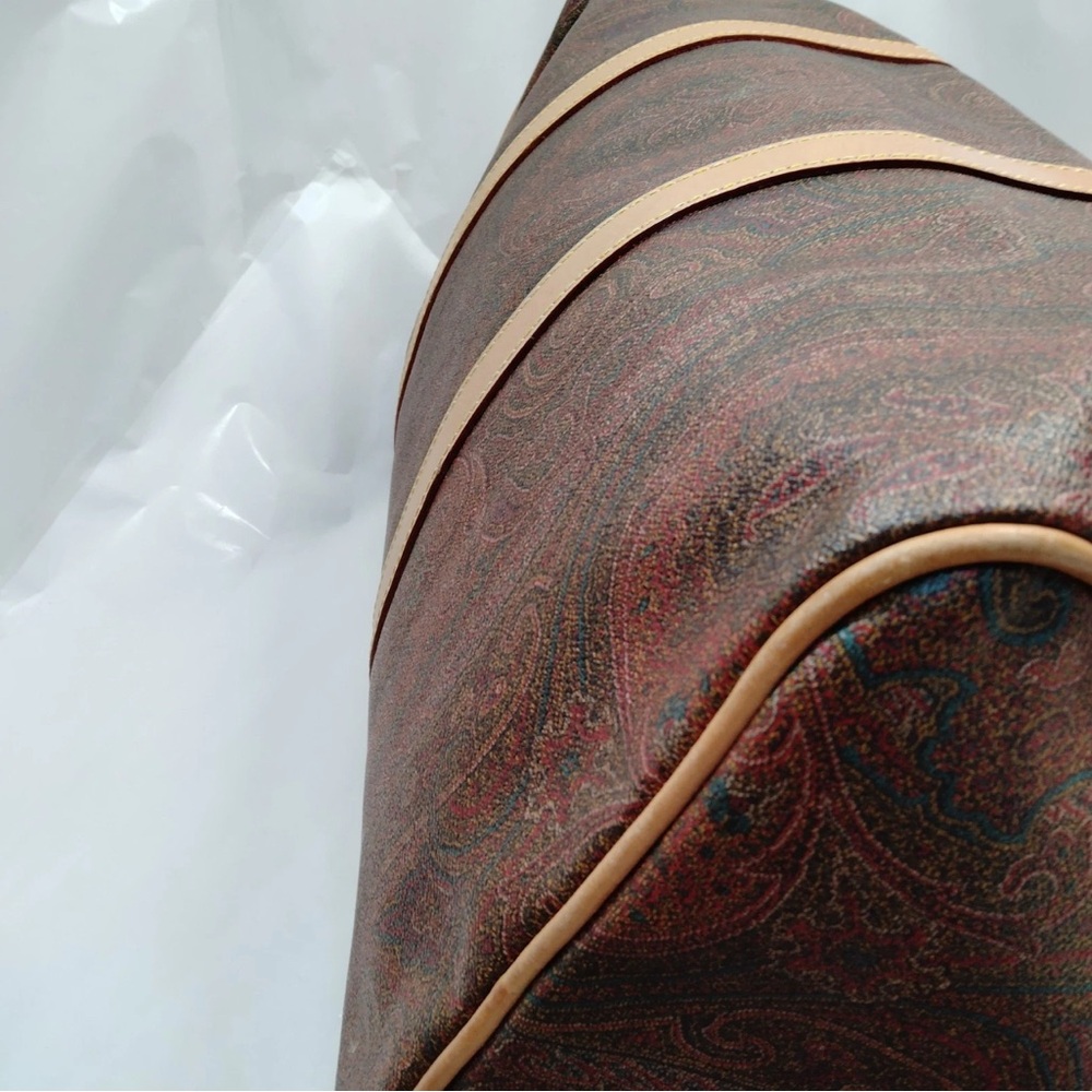 Etro Boston Bag With, Luggage Tag, Lock, and 2 Keys, EUC and Crossbody Strap - Picture 8 of 11